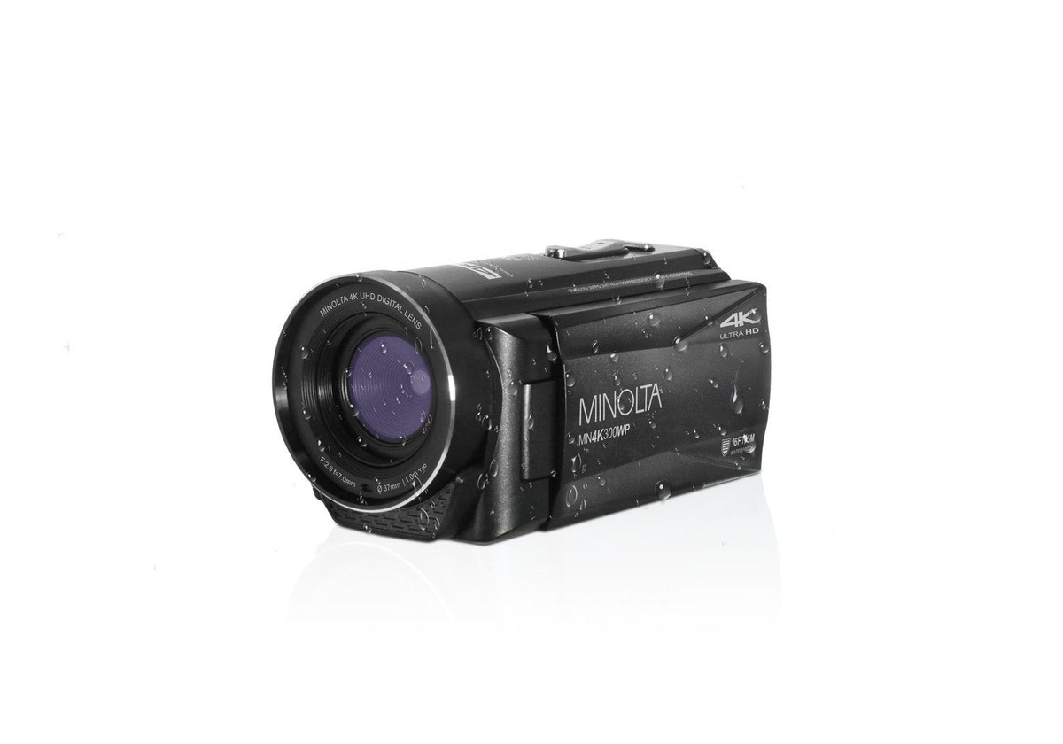 Minolta MN4K300WP 4K Ultra HD / 56 MP Waterproof Camcorder (Black