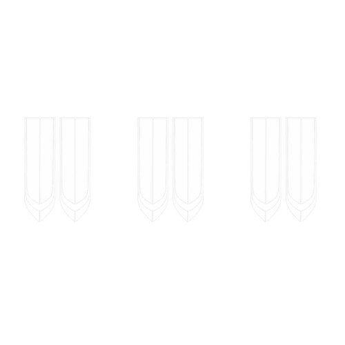 12 pcs Car Engine Hood Decal, Racing Stripe Bonnet Sticker,White | eBay UK
