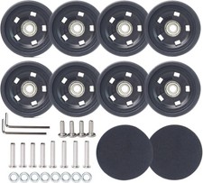 Luggage Wheels Replacement Kit 50Mm X 12Mm, Suitcase Replacement Wheels with Bla