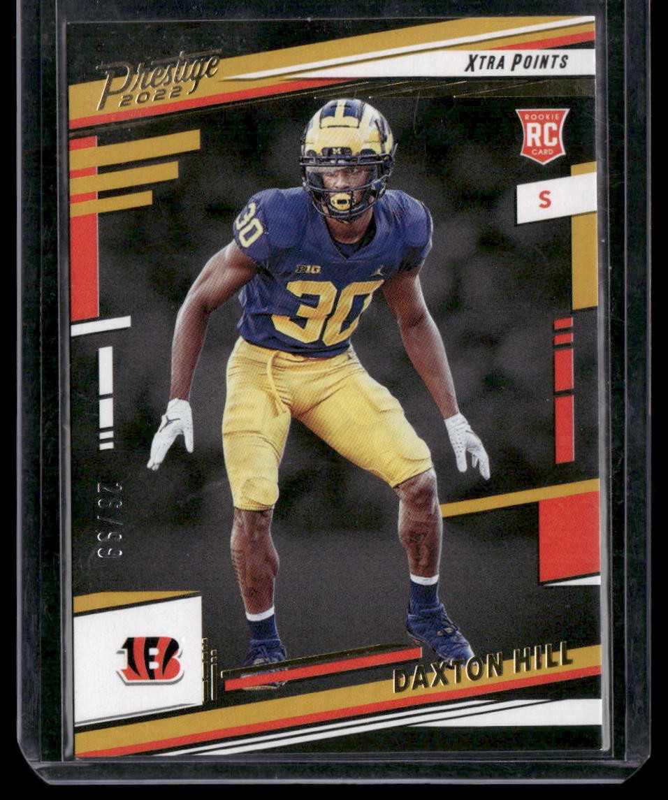 2022 Panini Prestige #342 Daxton Hill Xtra Points Gold #/99