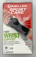 Wrist Support Mueller MLR Hg80 Brace Black Large 8.5 9.5 in Compression
