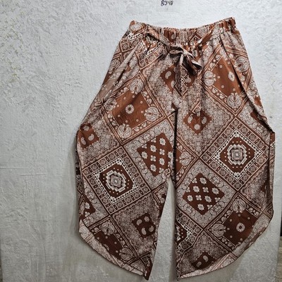  Harem Faux Wrap Slouchy Tapered Pants Large Polyester Curve 1x Light  Cozy 8348