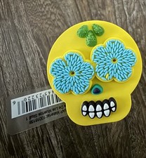 crocs jibbitz Authentic Yellow Sugar Skull Day Of The Dead Dia De Los Muertos