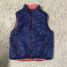 Women’s XL Blue/Pink Equetech Horseback Riding Reversible Puffer Vest