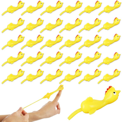 40 Pcs Flying Chicken Slingshot Party Favors for Kids Adults, Bulk Gag Goodie Ba