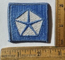 Vintage Chrysler Classic Blue Pentastar Logo Iron On 2 Patch Mopar Muscle Car