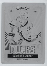 2025-26 O-Pee-Chee Retro Printing Plate Black 1/1 Jackson LaCombe #381 0xr1