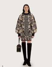 FARM Rio Black Pineapple Garden Mini Sweater Dress Size XL