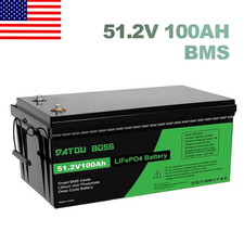 48V 100AH 5120Wh LiFePO4 Lithium Battery 15000 Deep Cycle Rechargeable Golf Cart