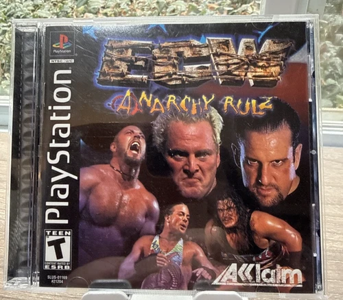 ECW - Anarchy Rulz (Sony PlayStation, 2000) CIB w/ Reg. card PS1