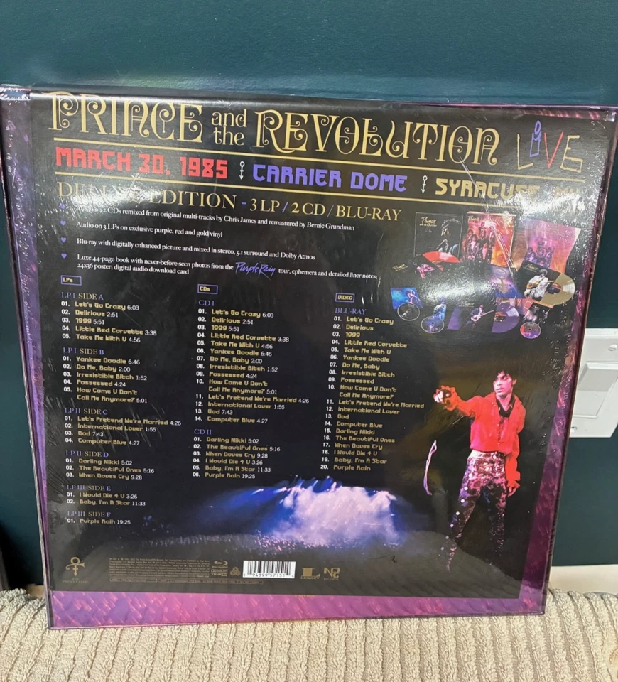 Prince & Revolution - Live GOLD RED PURPLE COLOR Vinyl 3xLP 2xCD Bluray BOX SET - Image 3 of 3