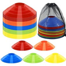 60/30 Pack Soccer Training Cones - Agility Cones with Carry Bag, Sturdy Disc Con