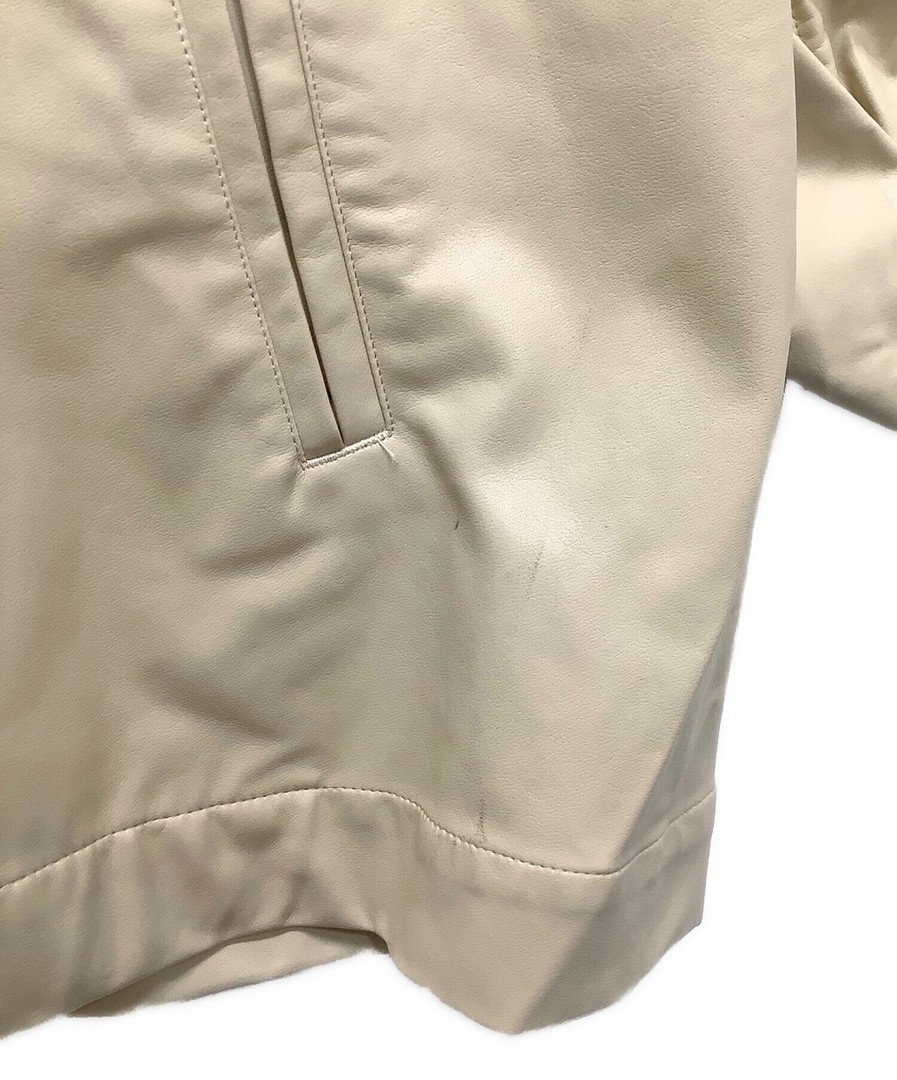 Ameri Fake Leather Jacket Beige Size:M 7885 - image 7