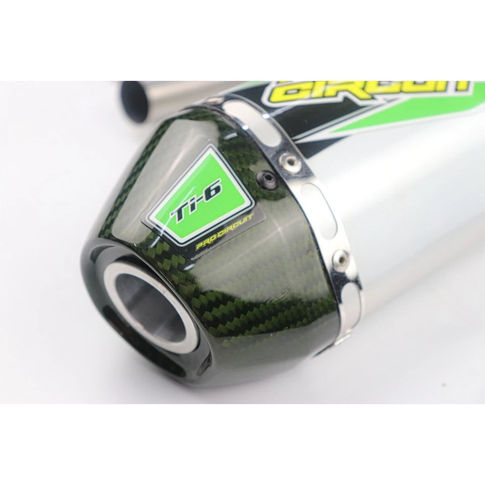 Full System Complete Muffler Exhaust Green Carbon Fit FOR KAWASAKI KLX140L KLX - Image 2 of 4