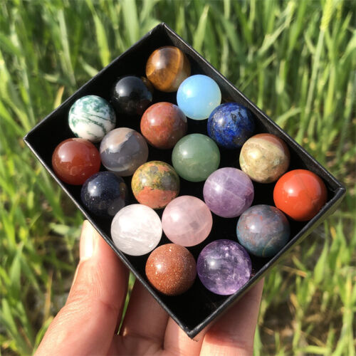 Großhandel geschnitzte gemischte Kugel Mini Kristall Edelstein Kugel Kristall als Geschenk 15 mm - Bild 3 von 190