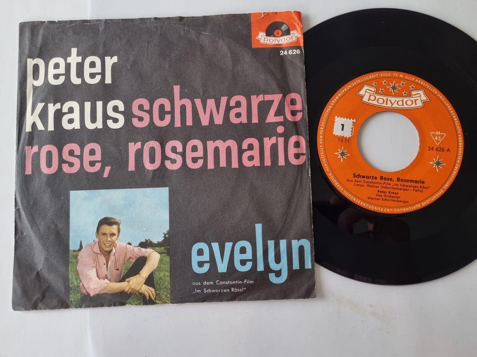 7"" Single Peter Kraus - Schwarze Rose, Rosemarie Vinyl Germany