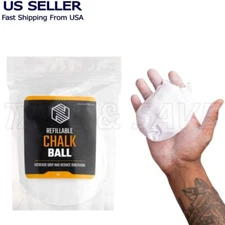 Novu Refillable Chalk Ball White for Weightlifting, Rock Climbing, Gymnastics