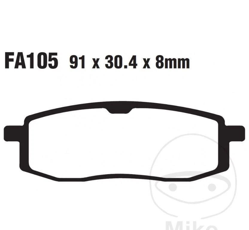 EBC Kit de Freins Avant à Gauche Métal Fritté pour Yamaha YZ125U YZ250U TT350A - Photo 3/3