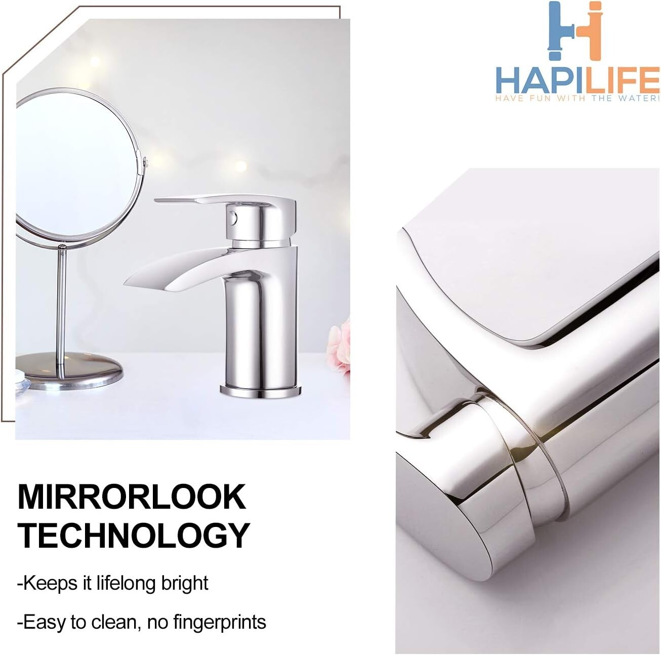 Basin Tap Hapilife STUNNING Waterfall Bathroom Sink Monoblock Mixer