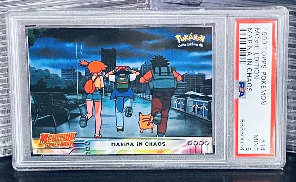 Pokemon Topps 1999 Movie Edition Mewtwo Strikes Back Card #14 PSA