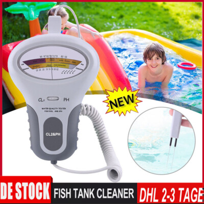 Elektronischer Wassertester für Chlor und pH-Wert Pool Messgerät Wasserqualität~