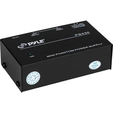Pyle PS430 Compact Universal Phantom Power Supply for Condenser Microphones