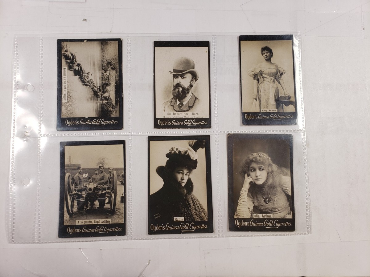 ogden's guinea gold cigarette cards value A38 Lot of 6 Cigarette Cards Ogdens Guinea Gold Large Size Early 1900's