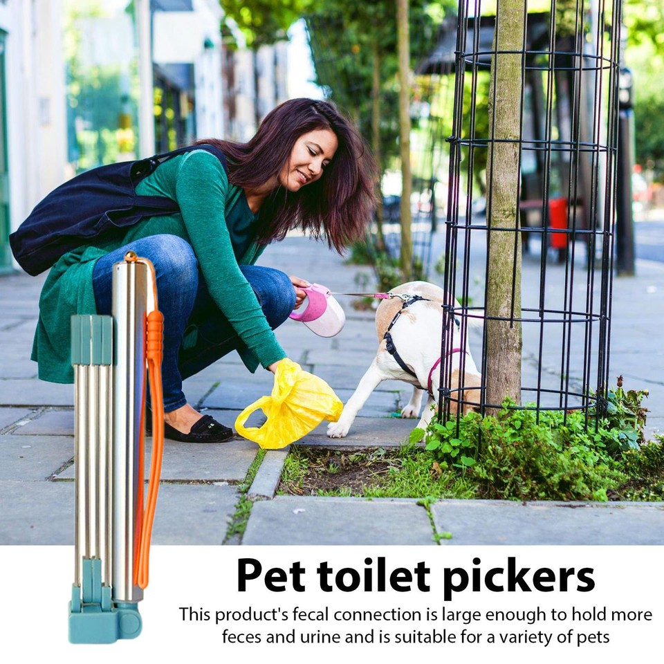 Dog Poop Catcher Foldable Handle Dog Pee Catcher Urine Stick Pooper