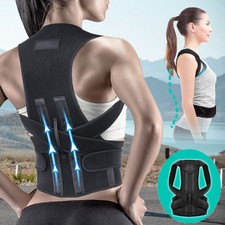 Medical Scoliosis Posture Corrector Spine Back Support Shoulder Brace Belt US