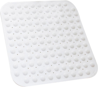 Duschmatte Weiß 48 x 48cm, Quadrat Duschmatte Maschinenwaschbar mit Saugnapf, ru