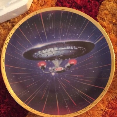 U.S.S. Enterprise NCC-2701-D Star Trek The Voyagers Collectible Plate