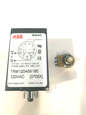 ABB Time Delay Relay SSAC TRM120A6X180 0705X (0704X) with pot for external RT 