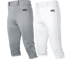 Rawlings Launch Adult Mens Knicker Baseball Pants White or Grey LNCHKP S-2X NEW
