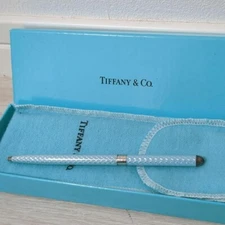 Tiffany & Co. Ballpoint Pen Diamond Texture Tiffany Blue Sterling Silver 925 USE