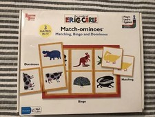 New-The World of Eric Carle-Matching, Bingo and Dominoes-3 Games in 1-Play Learn