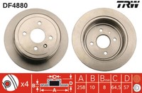 2Er-Pack - Bremsscheibe DF4880 TRW FüR Chevrolet Daewoo