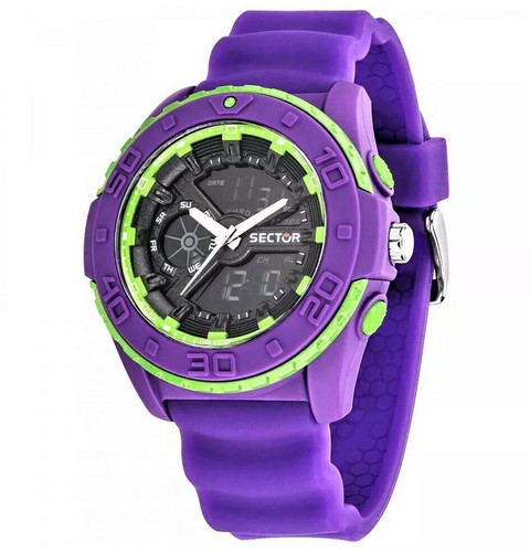 orologio uomo analogico digitale sportivo sector expander da donna viola e  verde | eBay