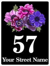221 Personalised Number Address House Metal Aluminium Sign Plaque For Door Wall