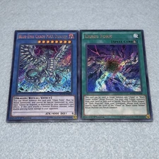 Yugioh Blue Eyes Chaos MAX Dragon + Chaos Form 1st Ed Secret Rare 2 Card Set NM