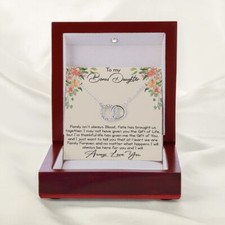 To My Bonus Daughter Gift Joined Circle Necklace Daughter-in-law, Bonus Dad Mom