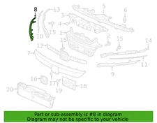 Honda 71162-TVA-A11 Right Molding Extension 18-20 Accord New Genuine