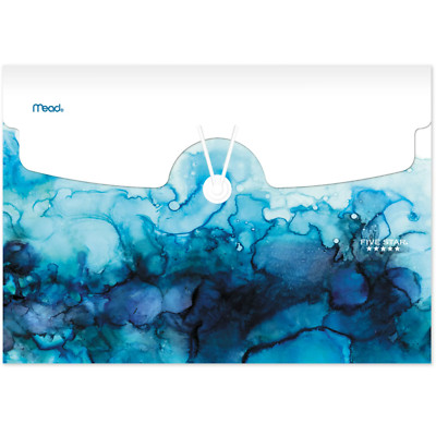 Five Star Lava Light 7-Pocket Expanding File Tabs 13'' x 9 1/4'' Blue Lava NEW!