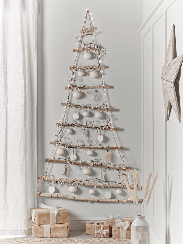 Albero Di Natale 3D In Legno Da Tavolo – Decorazione Rustica Fai-da-te, Dipinta Di Verde – Ideale Per Camino E Libreria - 2