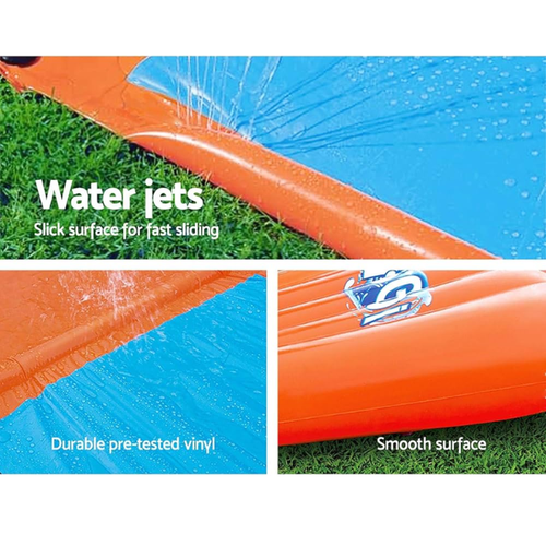Water Slide H2O Go Bestway Speed Ramp Drench Pool Sprinkler Slip Single Long 18' - Picture 3 of 11