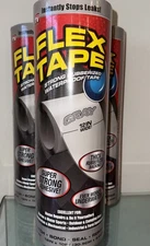 Flex Tape SEALED 12 in x 10 ft Gray Original Thick Flexible Rubberized Waterproo