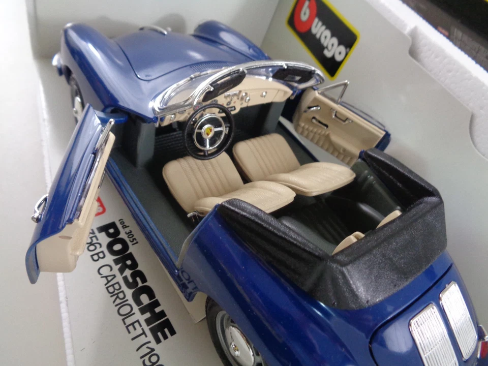 Bburago Diamonds 3051 Porsche 356 B Cabriolet 1961 1:18 (8762) - Bild 4 von 4