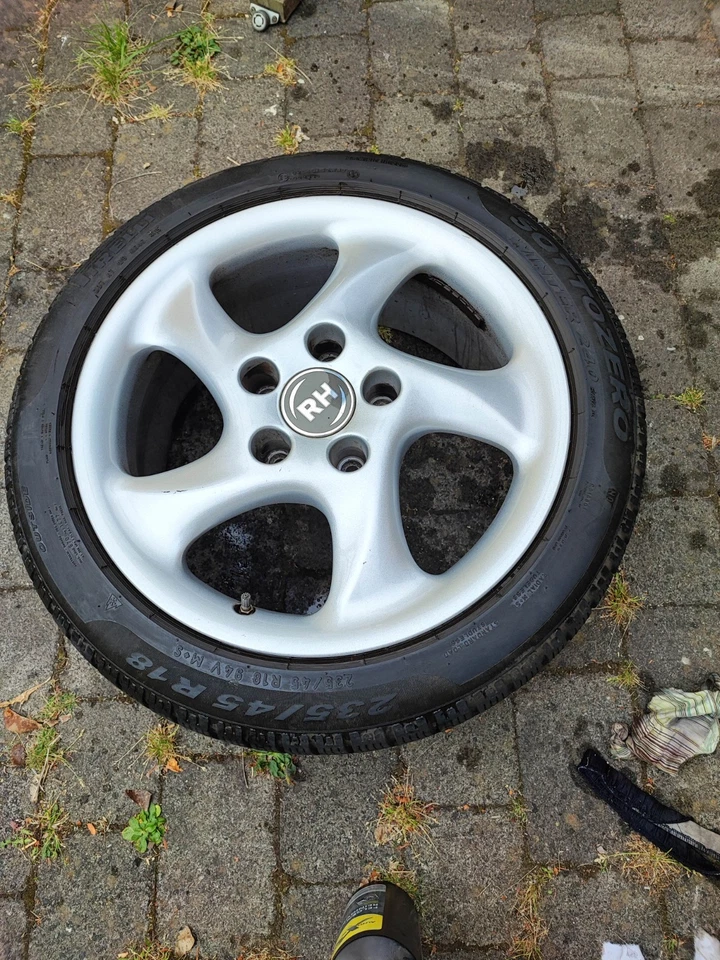 RH Alufelgen 18 Zoll für Porsche Cayman S (Typ 981) – Winterräder / Felgensatz - Bild 2 von 4