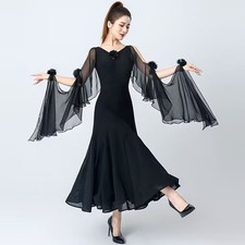 Womens Waltz Tango Standard Performance Modern Dance Dress Ballroom Dancewear