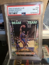 1992 Stadium Club #19 Dennis Rodman Beam Team PSA 8 HOF'R!!!