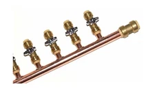 Push Fit PEX Manifold 3/4 Male 1/2 Ball Valve with PUSH FIT end with closed e...